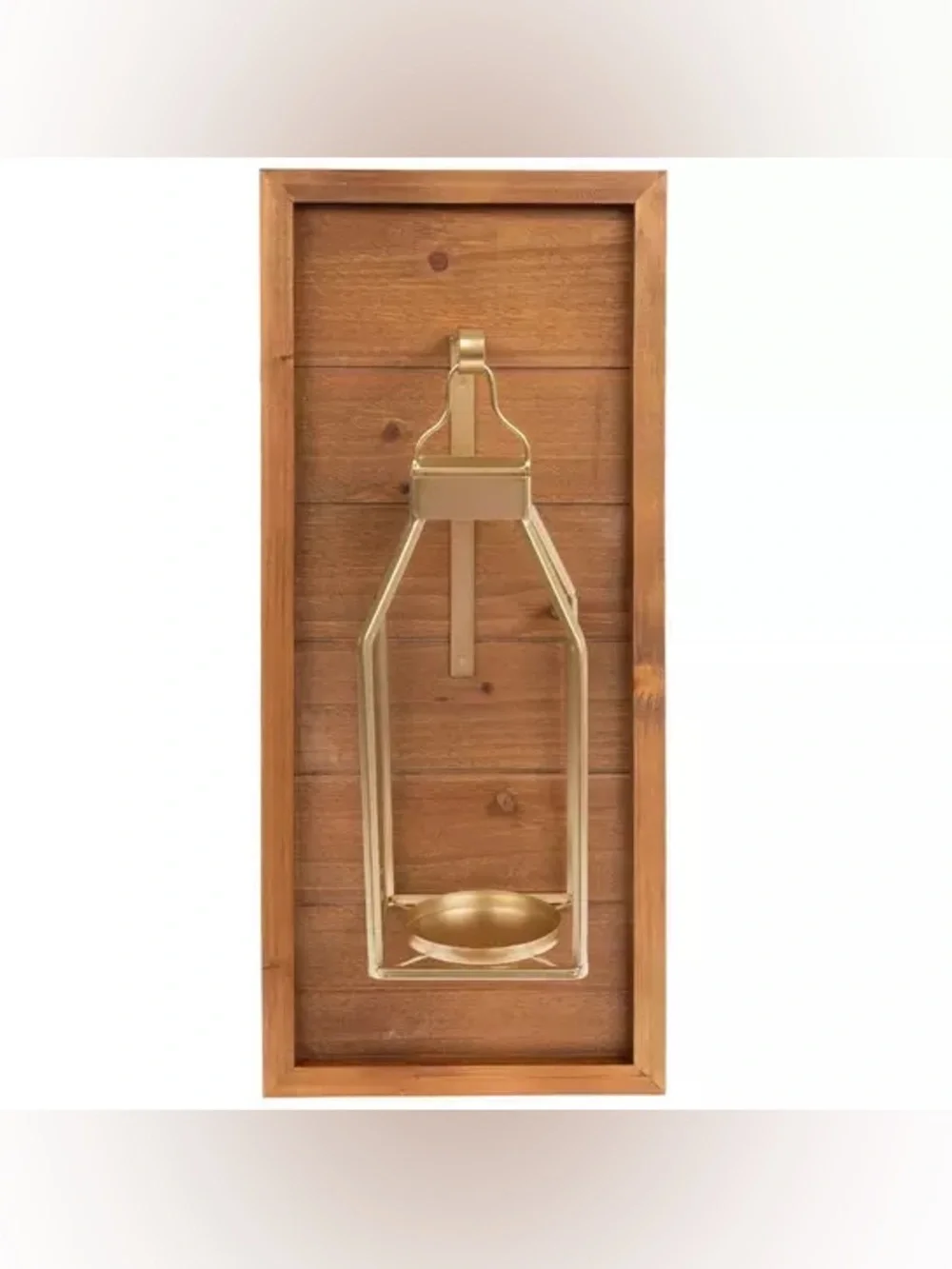 Lantern Shiplap Wood Wall Sconce